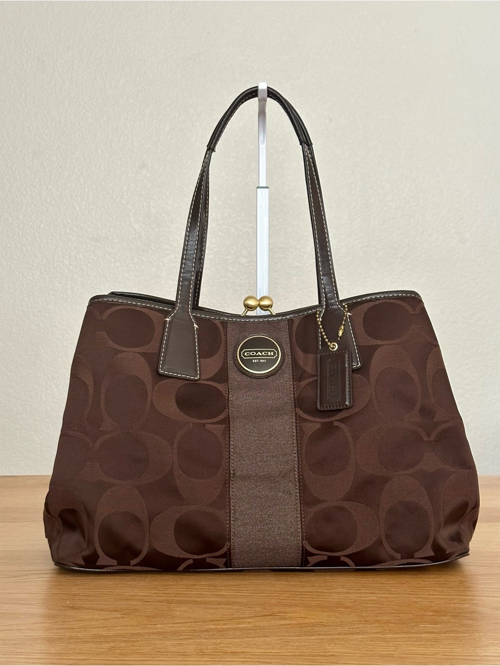 Coach Choco kisslock shoulder bag
